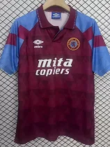 1990 Aston Villa Home Retro Soccer Jersey