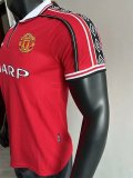 1998-1999 Man Utd Home Player Version Retro Soccer Jersey
