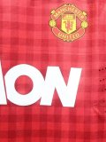 2012-2013 Man Utd Home Player Version 长袖球员 Long Sleeve Retro Soccer Jersey