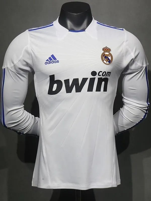 2010-2011 RMA Home Player Version 长袖球员 Long Sleeve Retro Soccer Jersey