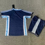 1998 Argentina Away Kids Retro Soccer Jersey