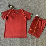 2006 Portugal Home Kids Retro Soccer Jersey