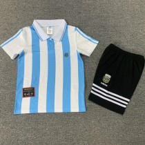 1994 Argentina Home Kids Retro Soccer Jersey