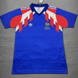 1990-1991 France Home Retro Soccer Jersey