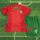 24-25 Morocco Home Kids Soccer Jersey