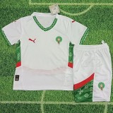 24-25 Morocco Away Kids Soccer Jersey