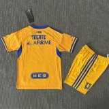 25-26 Tigres UANL Home Kids Soccer Jersey