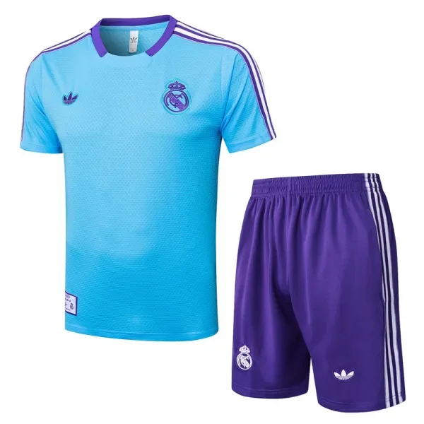 25-26 Real Madrid Light blue Training Short Suit #D2551
