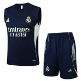 2025-26 Real Madrid  Royal blue Tank top and shorts suit #D2562