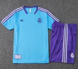 25-26 Real Madrid Light blue Training Short Suit #D2551