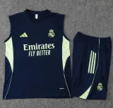 2025-26 Real Madrid  Royal blue Tank top and shorts suit #D2562