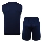 2025-26 Real Madrid  Royal blue Tank top and shorts suit #D2562