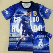 2025-26 RMA RONALDO #7 Blue Special Edition Fans Soccer Jersey