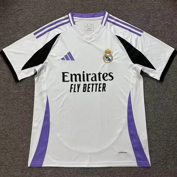 2025-26 Real Madrid  White Purple Fans Training Shirts