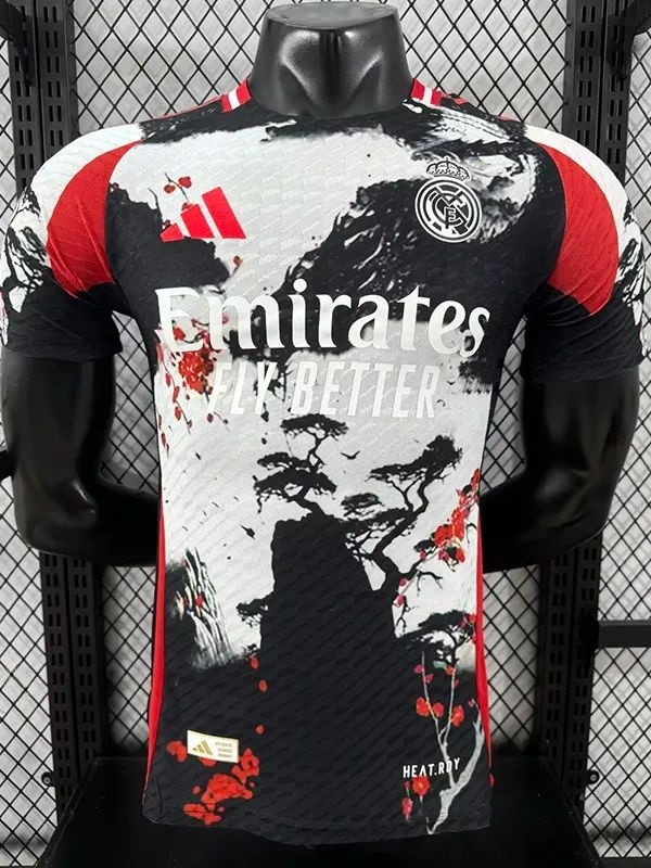 2025-26 Real Madrid  Black Red Special Edition Player Version Training Shirts