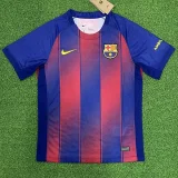 2025/26 FC Barcelona Home Print Personalized AD Fans Soccer Jersey