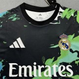 2025-26 Real Madrid Black Green Special Edition Fans Training Shirts