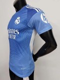 2025-26 Real Madrid Blue GoalKeeper Player Version Soccer Jersey