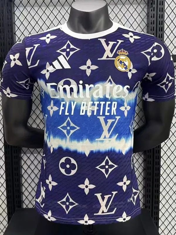 2025-26 Real Madrid Purple Blue Special Edition Player Version Training Shirts