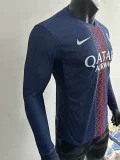 25-26 PSG Home Long Sleeve Player Version Soccer Jersey (长袖球员)