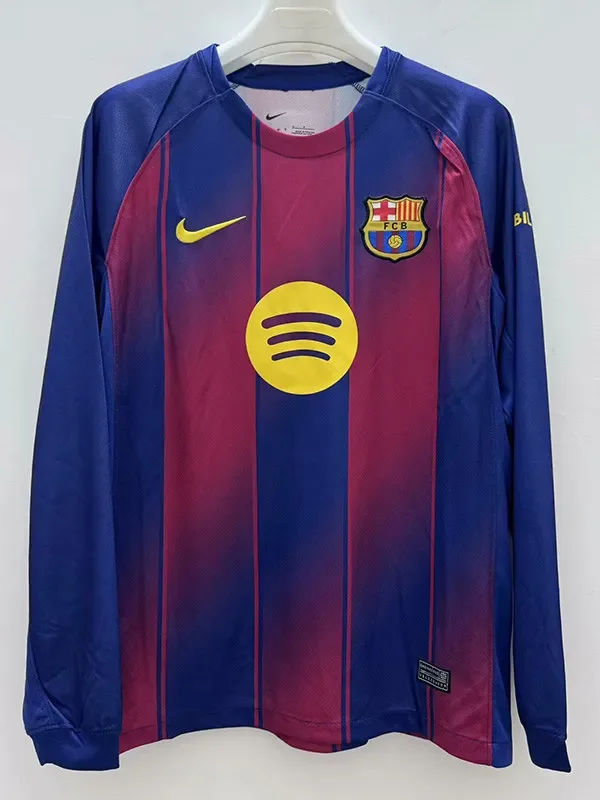 2025/26 FC Barcelona Home Long Sleeve Soccer Jersey (长袖)