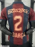 2025-26 Barcelona Joint Edition Cactus Jack #2 BARCA Player Version Soccer Jersey