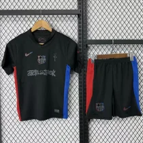 2024-25 Barcelona Away Kids Soccer Jersey (Cactus Jack)