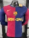 2024-25 Barcelona  Home Long Sleeve Player Version Soccer Jersey (Cactus Jack)(长袖球员)