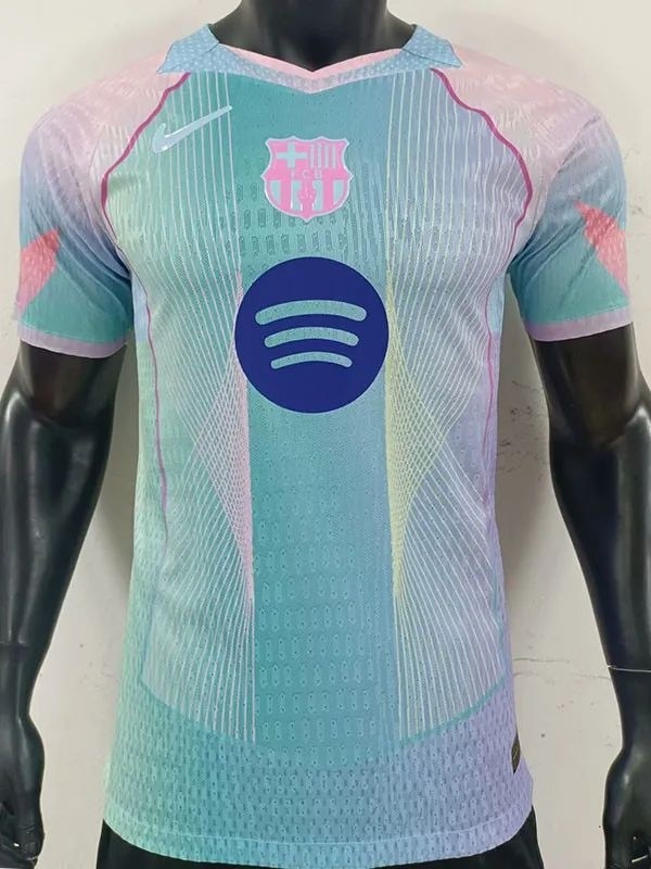 2025-26 Barcelona Pink Blue Special Edition Player Version Training Shirts