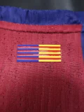 2025-26 Barcelona Home Long Sleeve Player Version Soccer Jersey (长袖球员)