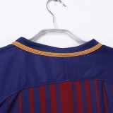2017-2018  Barcelona  Home Long Sleeve Retro Soccer Jersey