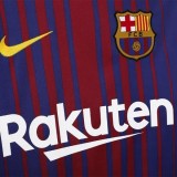 2017-2018  Barcelona  Home Long Sleeve Retro Soccer Jersey