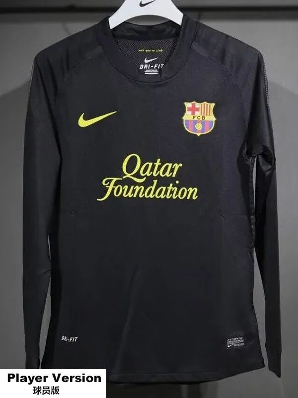 2011-2012  Barcelona  Away Player Version  Long Sleeve Retro Soccer Jersey (长袖球员)