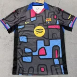2025-26 Barcelona  Grey Black Special Edition Fans Training Shirts