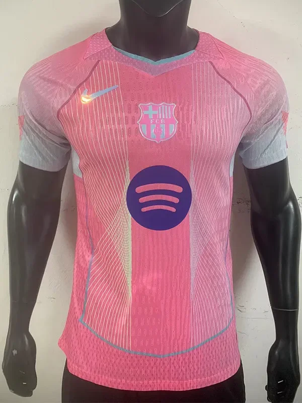 2025-26 Barcelona Special Edition Player Version Pink Training Shirts