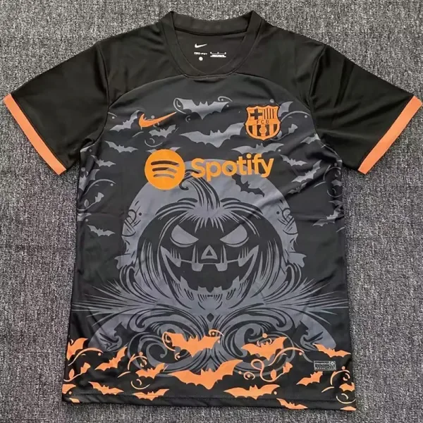 2025-26 Barcelona  Black Orange Special Edition Fans Training Shirts