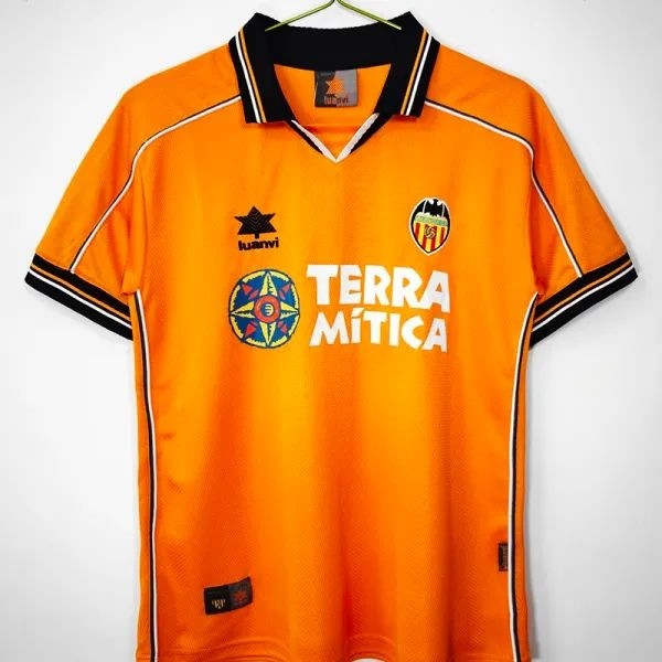 1999-2000 Valencia Away Retro Soccer Jersey