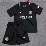 25-26 Man City Black Kids Soccer Jersey