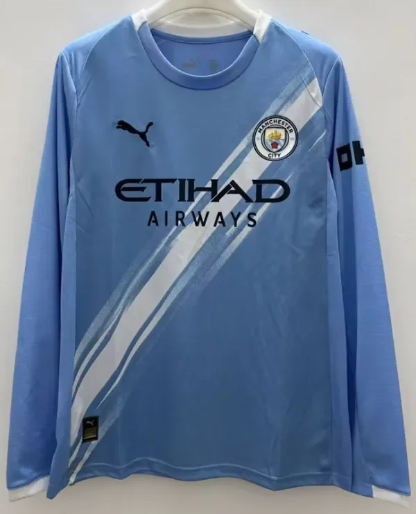 25-26 Man City Home Long Sleeve Soccer Jersey (长袖)