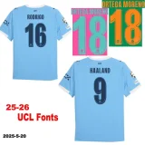 25-26 Man City Home Long Sleeve Soccer Jersey (长袖)