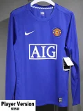 2008-2009 Man Utd Third Player Version  Long Sleeve Retro Soccer Jersey  长袖球员