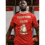 2024-25 Liverpool Home Print CHAMPIONS Fans Soccer Jersey