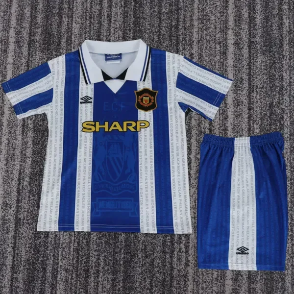 1994-1996 Man Utd Away Kids Retro Soccer Jersey)