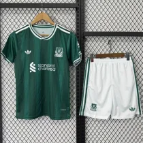 2025-26 Liverpool Green Kids Soccer Jersey