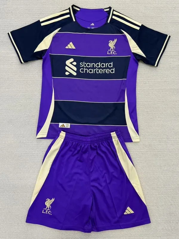 2025-26 Liverpool Purple Concept Edition Kids Soccer Jersey