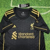 2025-26 Liverpool Black Kids Soccer Jersey