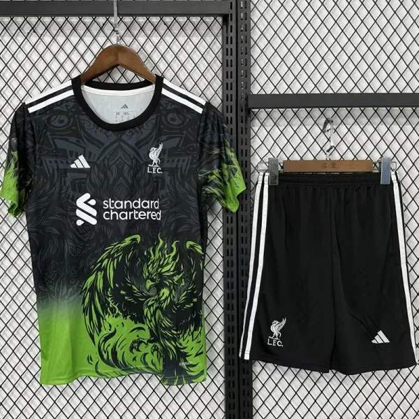 2025-26 Liverpool Black Green Special Edition Kids Training