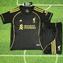 2025-26 Liverpool Black Kids Soccer Jersey