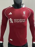 Liverpool   Red Long Sleeve Player Version Soccer Jersey  2025/26 长袖球员
