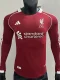 Liverpool   Red Long Sleeve Player Version Soccer Jersey  2025/26 长袖球员